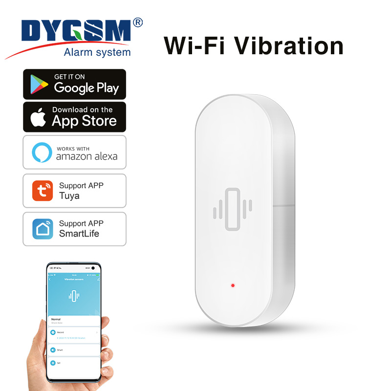 Smart Home Features - Датчик вибрации Tuya WiFi, чувствительное обнаружение,