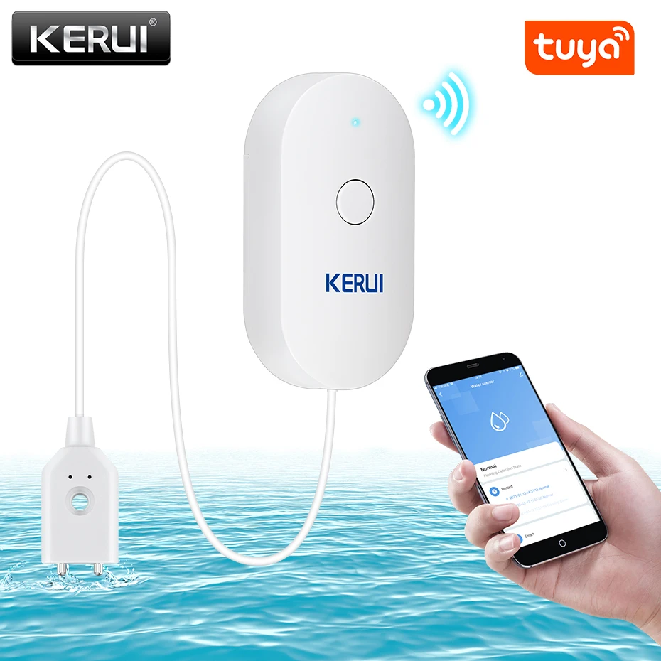 Smart Home Notifications - KERUI Wi-Fi датчик воды умный дом
