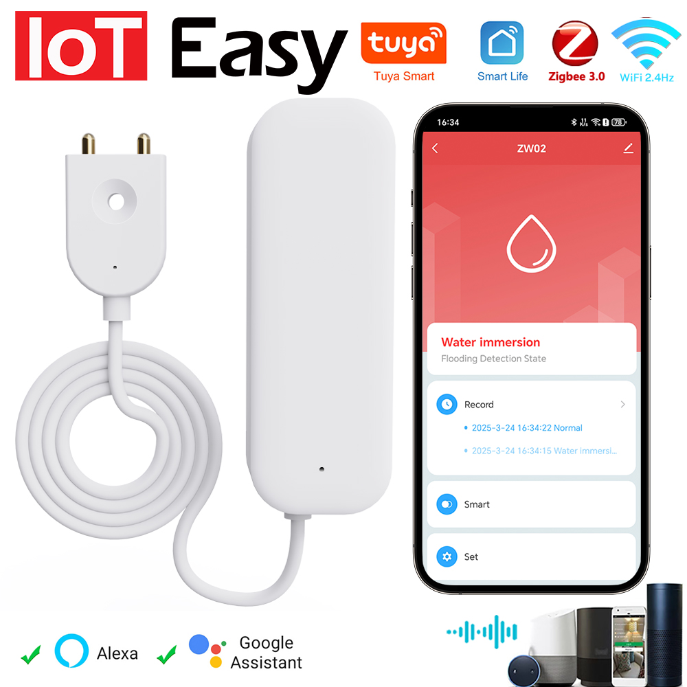 Smart Home Features - Tuya Wi-Fi ZigBee датчик воды сигнализация