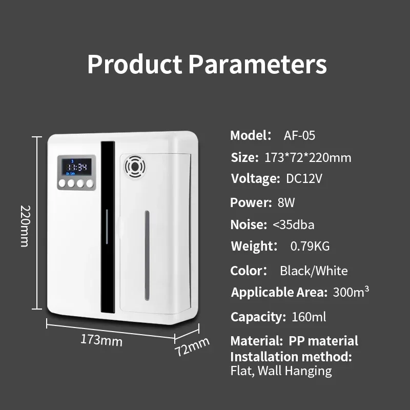 Smart Humidifier - NAMSTE 300м³ Умный беспроводной настенный аромадиффузор