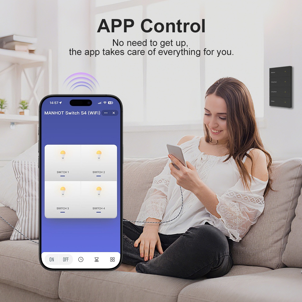 Умный выключатель Manhot DIY N – обзор и цена Smart Home Display