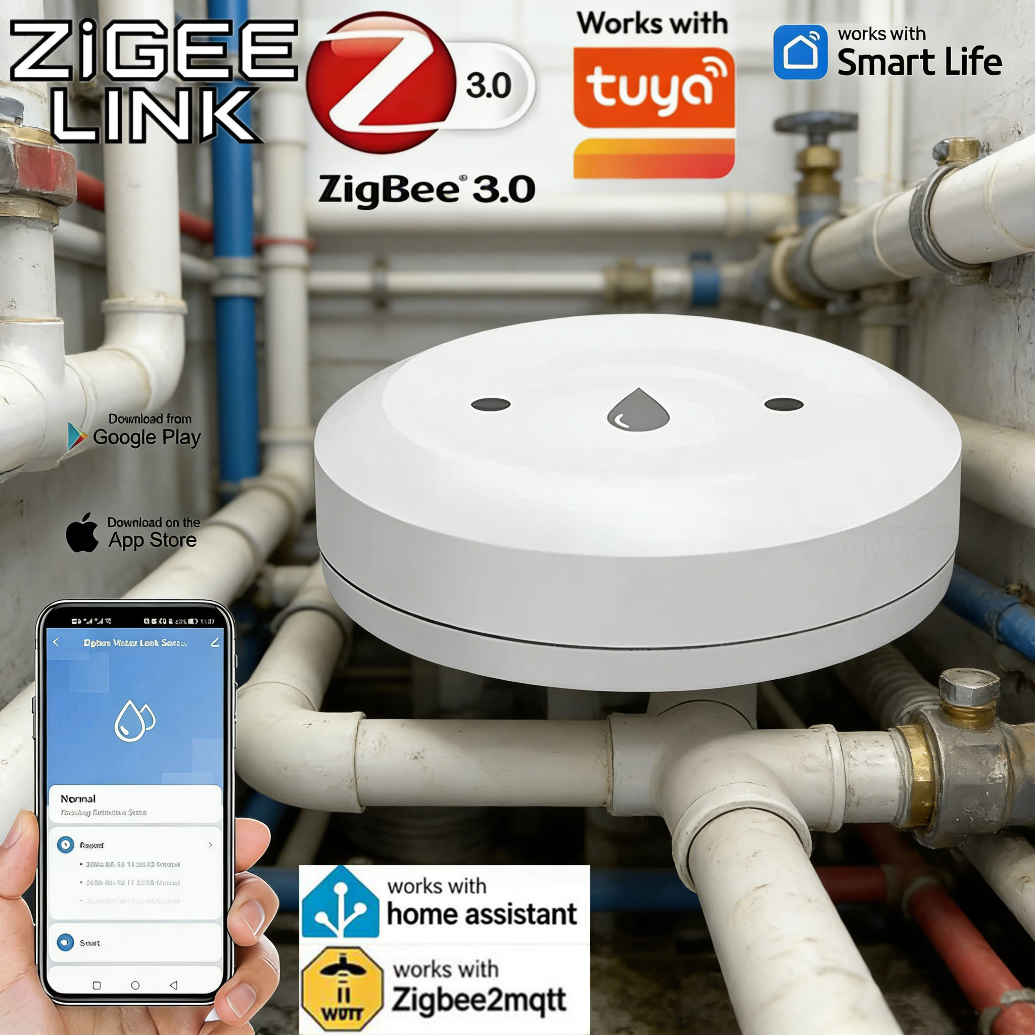 Датчик утечки воды Tuya Zigbee – обзор и цена Smart Home Water Level Sensor