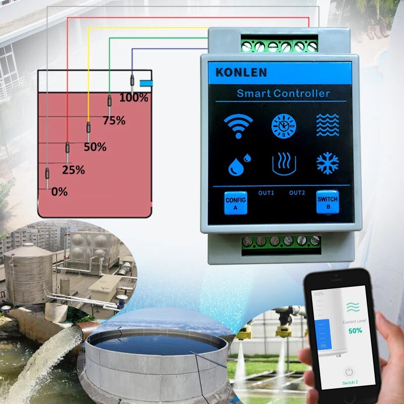 KONLEN Tuya датчик уровня воды – обзор и цена Smart Home Water Level Sensor