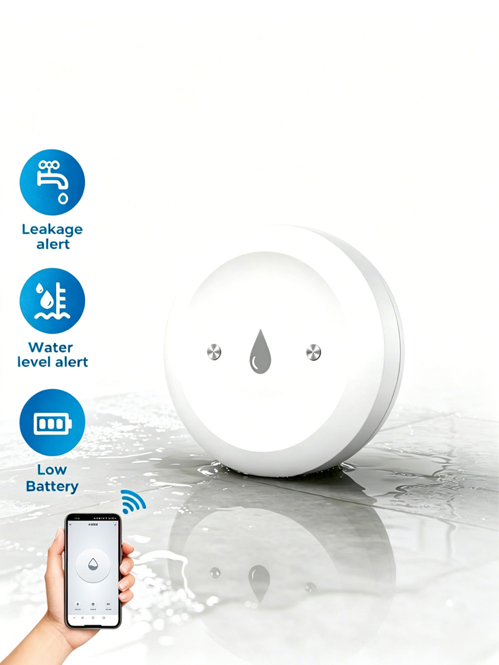 Умный датчик протечки воды Zig – обзор и цена Smart Home Water Level Sensor