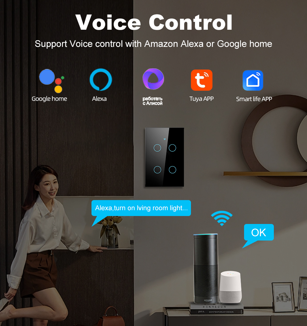 Умный сенсорный настенный выкл – обзор и цена Smart Home Dashboard